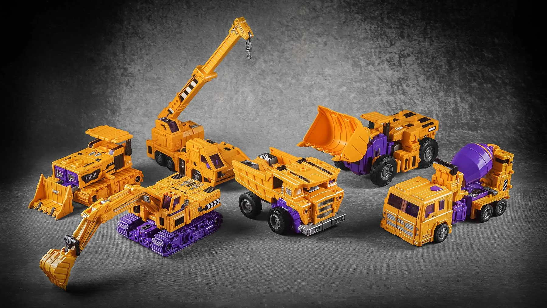 TW-C07E Orange Constructor Full Set of 6 Figures | Toyworld