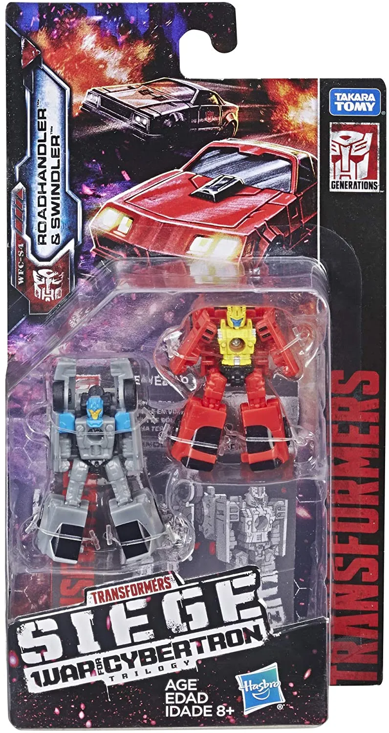 WFC-S4 Autobot Race Car Patrol 2 Pack Roadhandler and Swindler Micromaster Scale | Transformers Generations War for Cybertron Siege Chapter