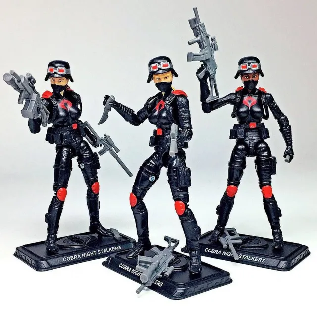 G.I. Joe Cobra Night Stalkers Female Troopers 3-pack G.I. Joe Club 2018 Exclusive