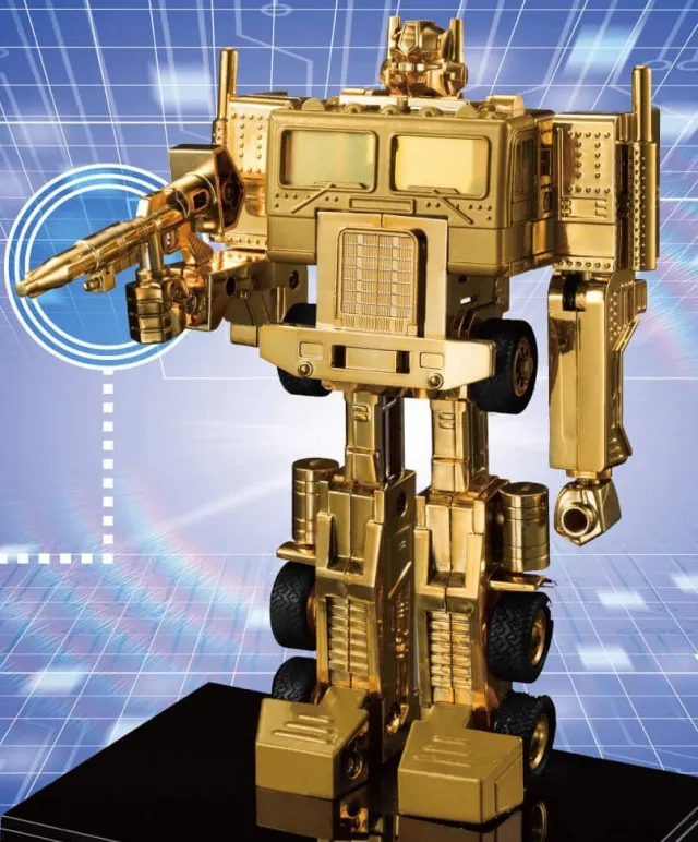 Transformers 35th Anniversary Golden Optimus Prime Trophy Set | Transformers G1 Generation One