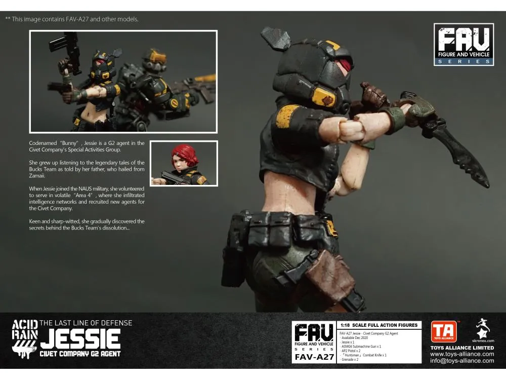 FAV-A27 Civet Company G2 Agent Jessie 1:18 Scale | Acid Rain FAV
