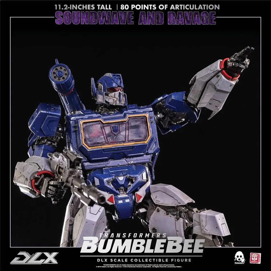 Soundwave and Ravage Collectible Figure DLX Scale Collectible Figure | Transformers: Bumblebee | threezero