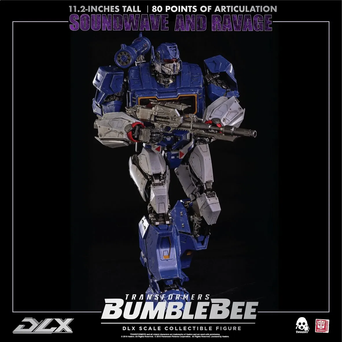 Soundwave and Ravage Collectible Figure DLX Scale Collectible Figure | Transformers: Bumblebee | threezero