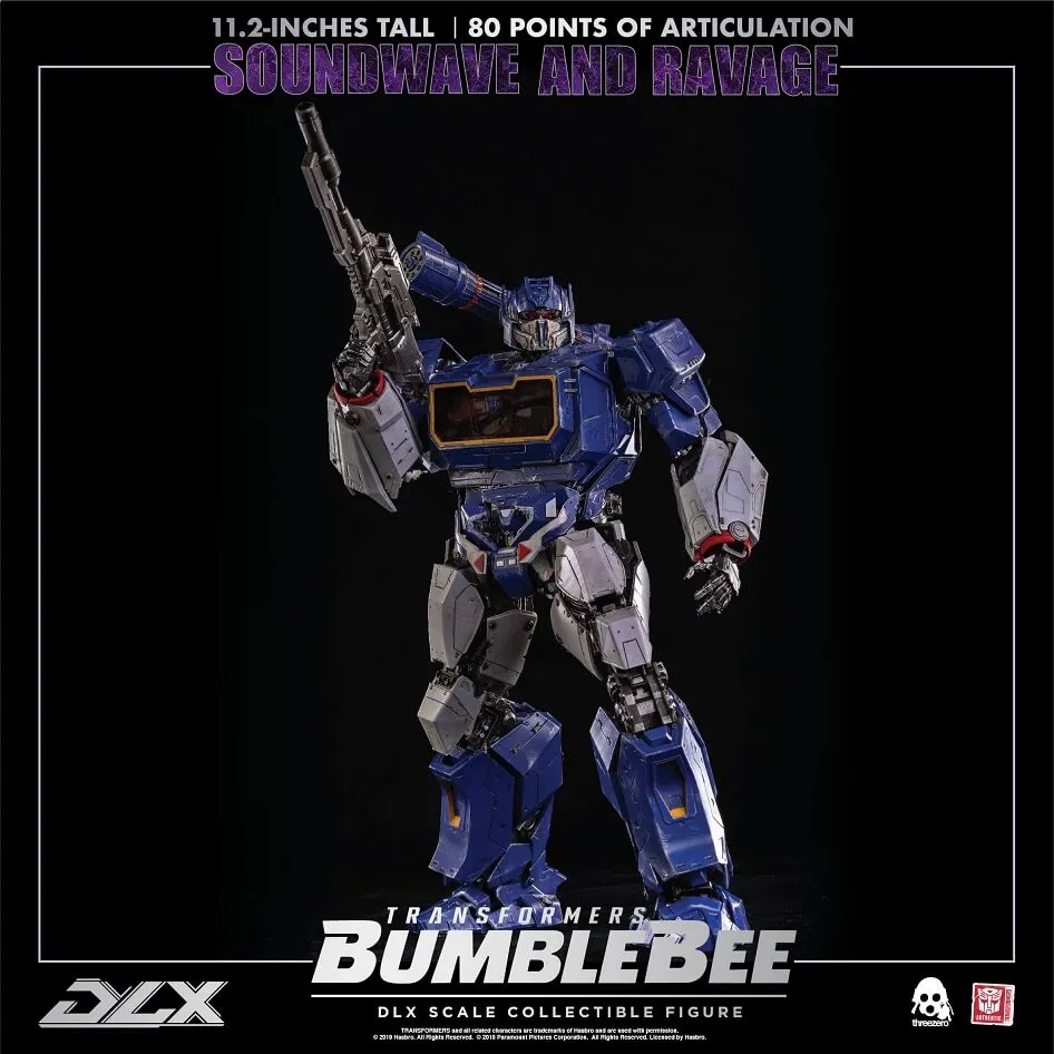 Soundwave and Ravage Collectible Figure DLX Scale Collectible Figure | Transformers: Bumblebee | threezero