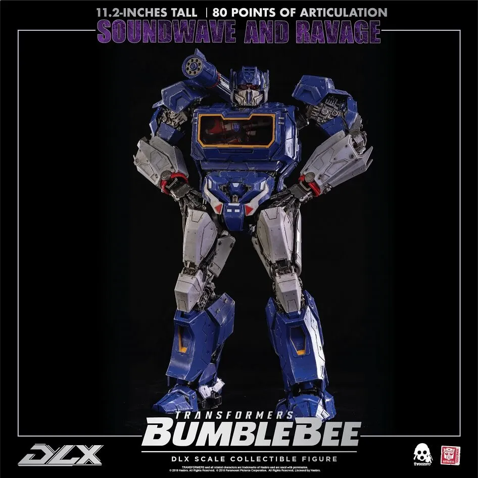 Soundwave and Ravage Collectible Figure DLX Scale Collectible Figure | Transformers: Bumblebee | threezero