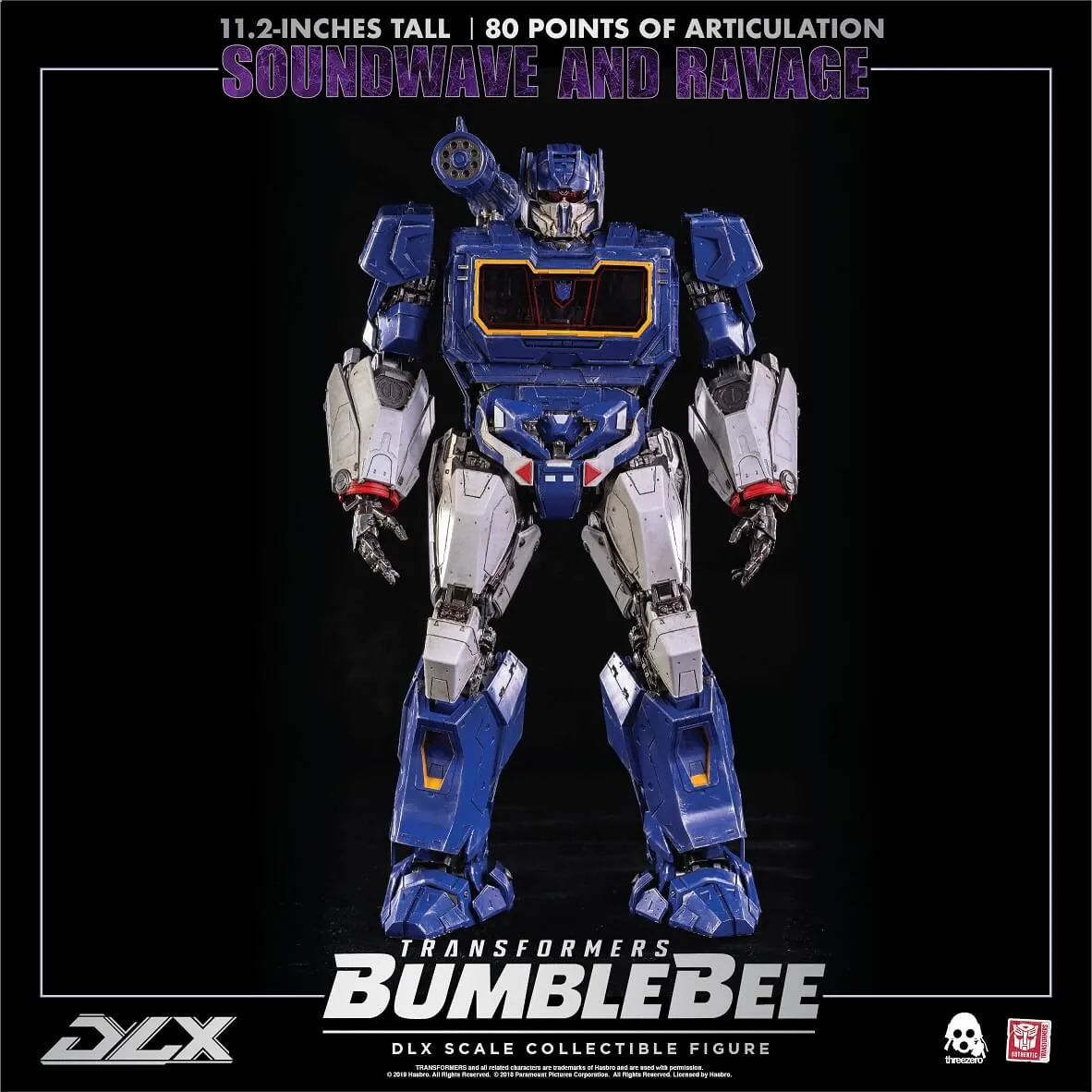Soundwave and Ravage Collectible Figure DLX Scale Collectible Figure | Transformers: Bumblebee | threezero