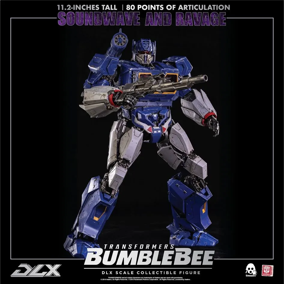 Soundwave and Ravage Collectible Figure DLX Scale Collectible Figure | Transformers: Bumblebee | threezero