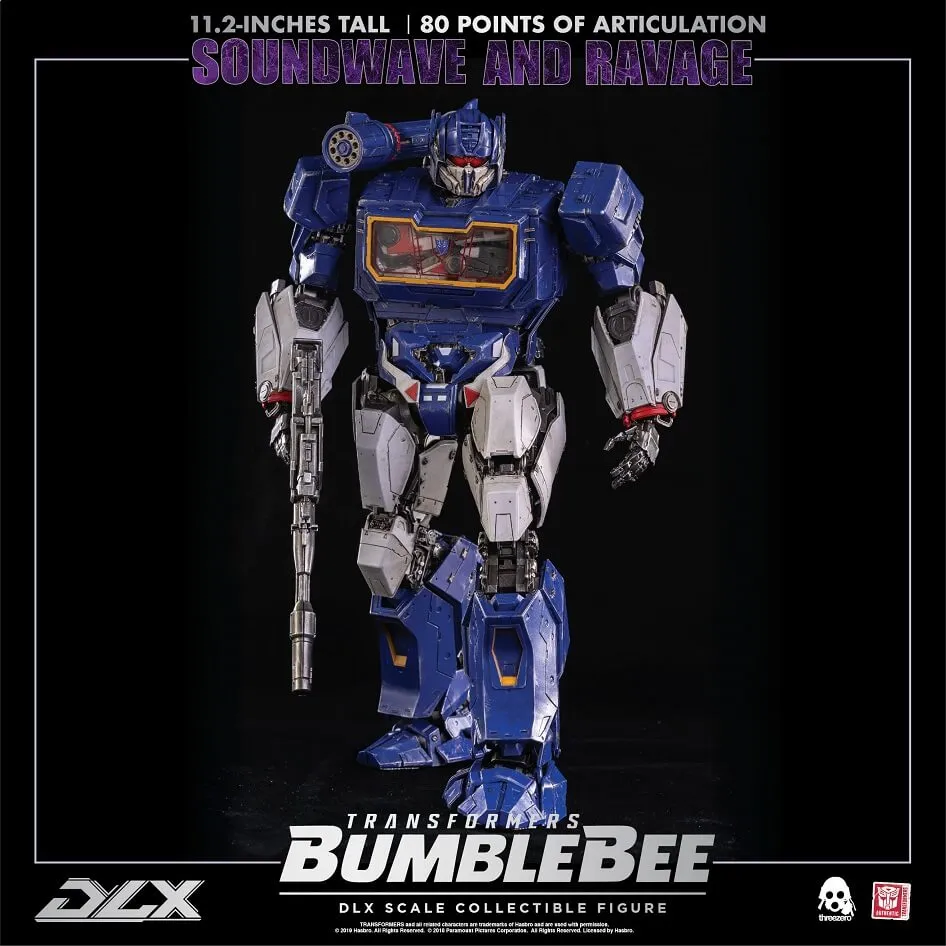 Soundwave and Ravage Collectible Figure DLX Scale Collectible Figure | Transformers: Bumblebee | threezero
