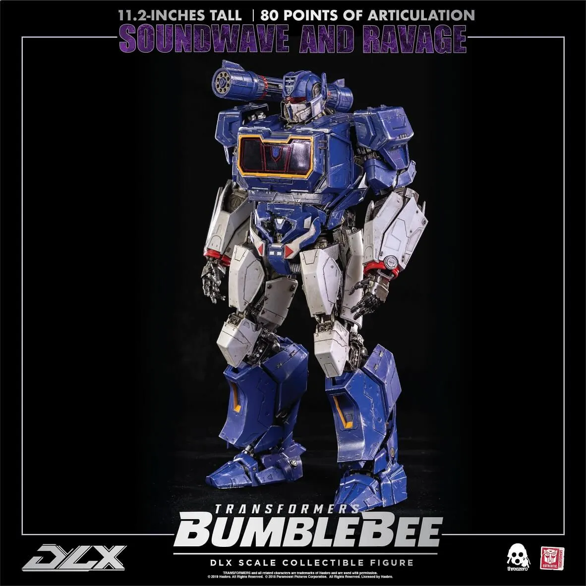 Soundwave and Ravage Collectible Figure DLX Scale Collectible Figure | Transformers: Bumblebee | threezero