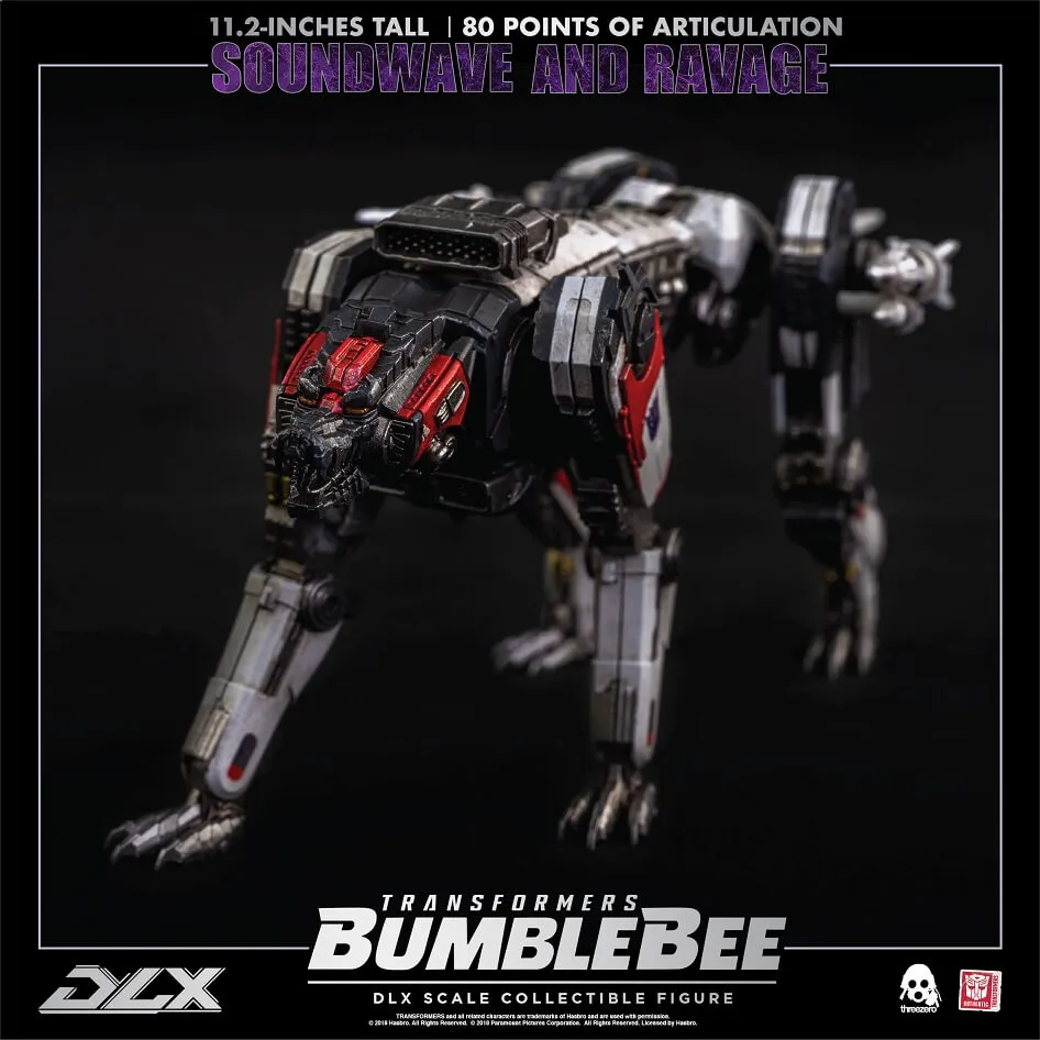 Soundwave and Ravage Collectible Figure DLX Scale Collectible Figure | Transformers: Bumblebee | threezero