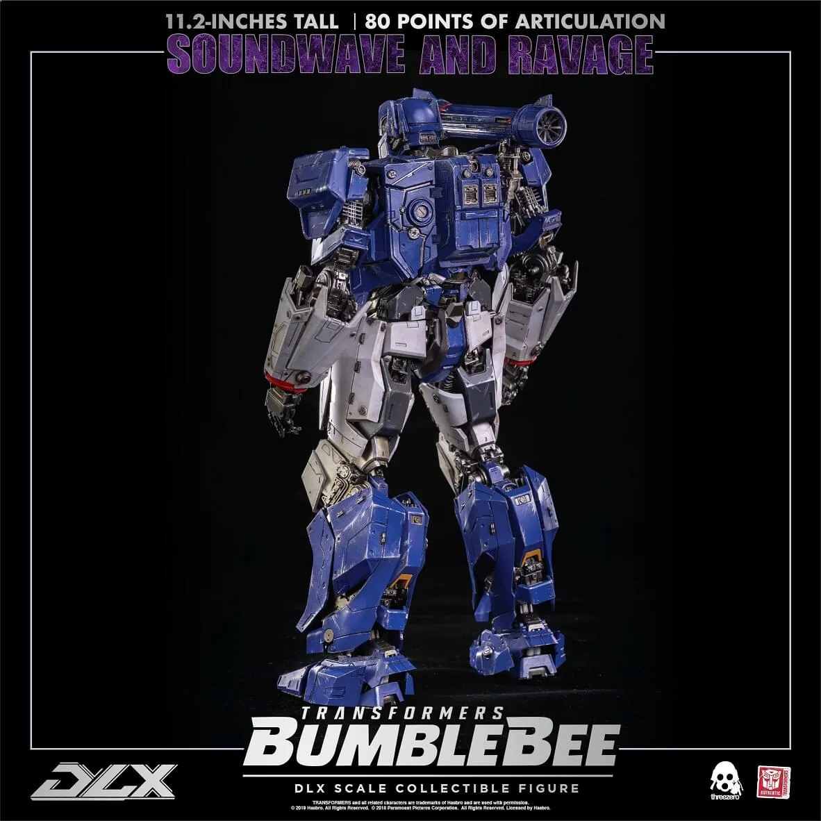 Soundwave and Ravage Collectible Figure DLX Scale Collectible Figure | Transformers: Bumblebee | threezero