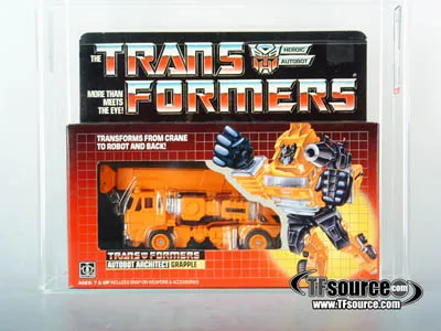 Grapple AFA 80 G1 Car Vintage Transformers G1