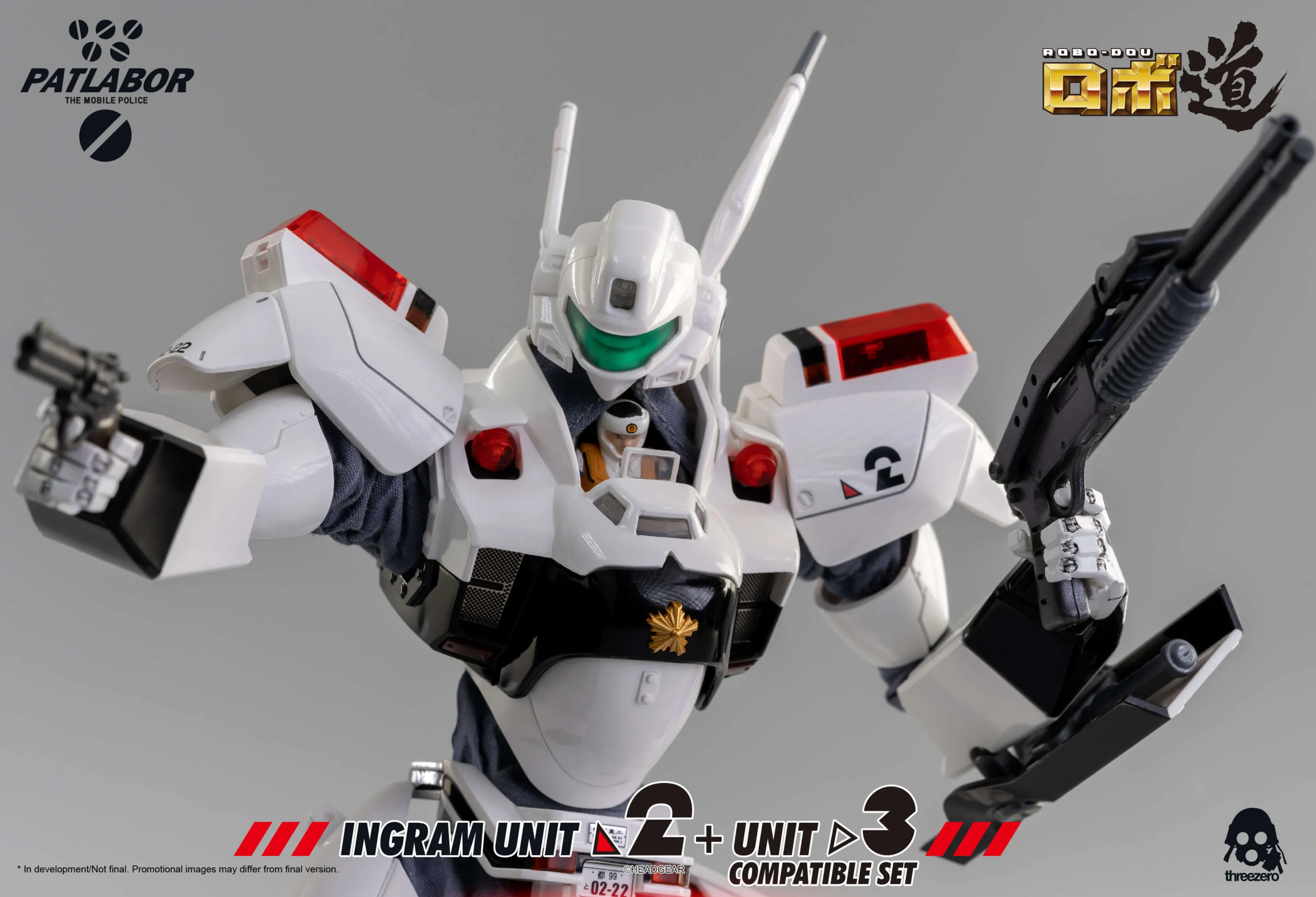Ingram Unit 2 and Unit 3 Compatible Set ROBO-DOU Collectible Figure | Mobile Police Patlabor | threezero