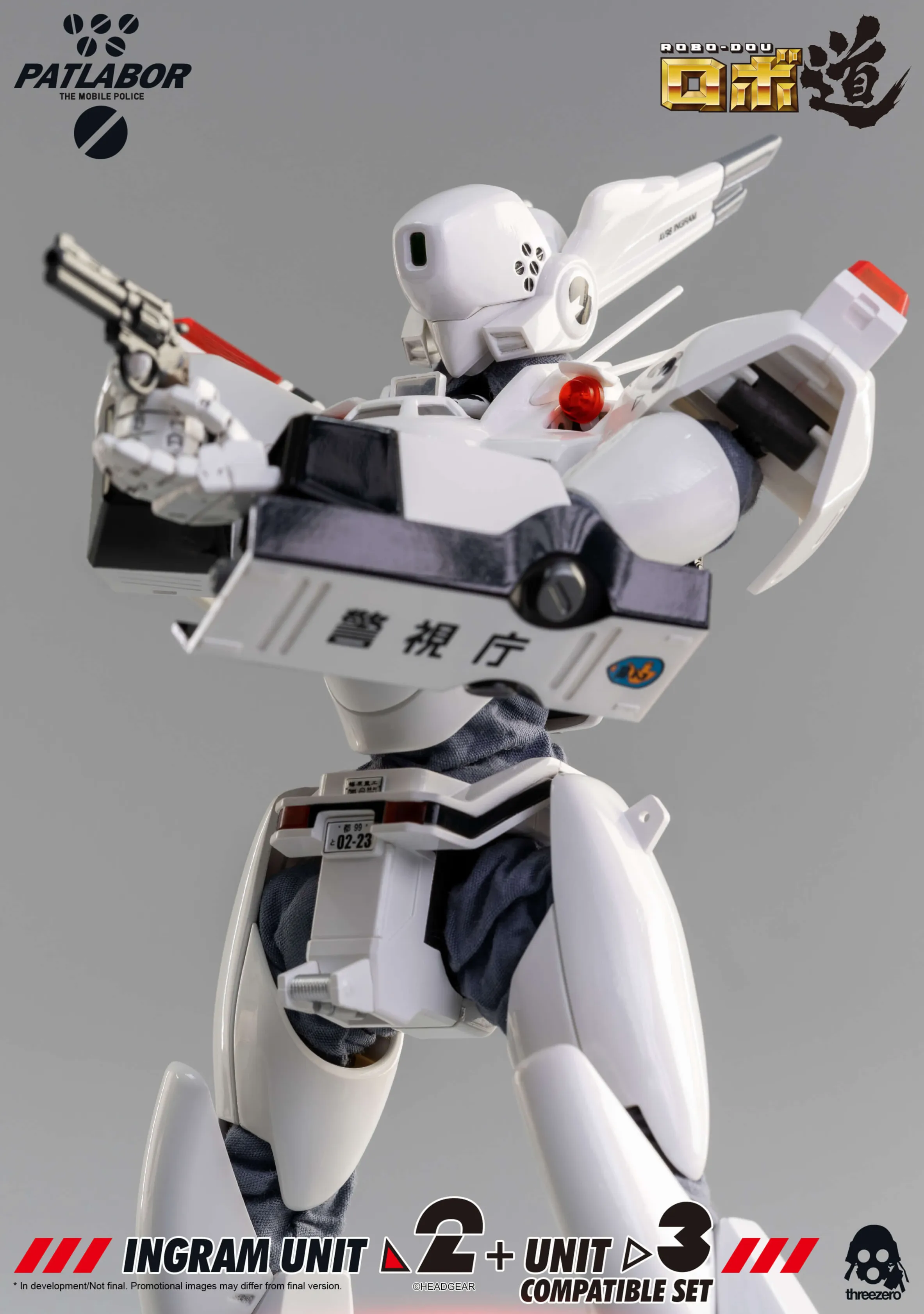 Ingram Unit 2 and Unit 3 Compatible Set ROBO-DOU Collectible Figure | Mobile Police Patlabor | threezero