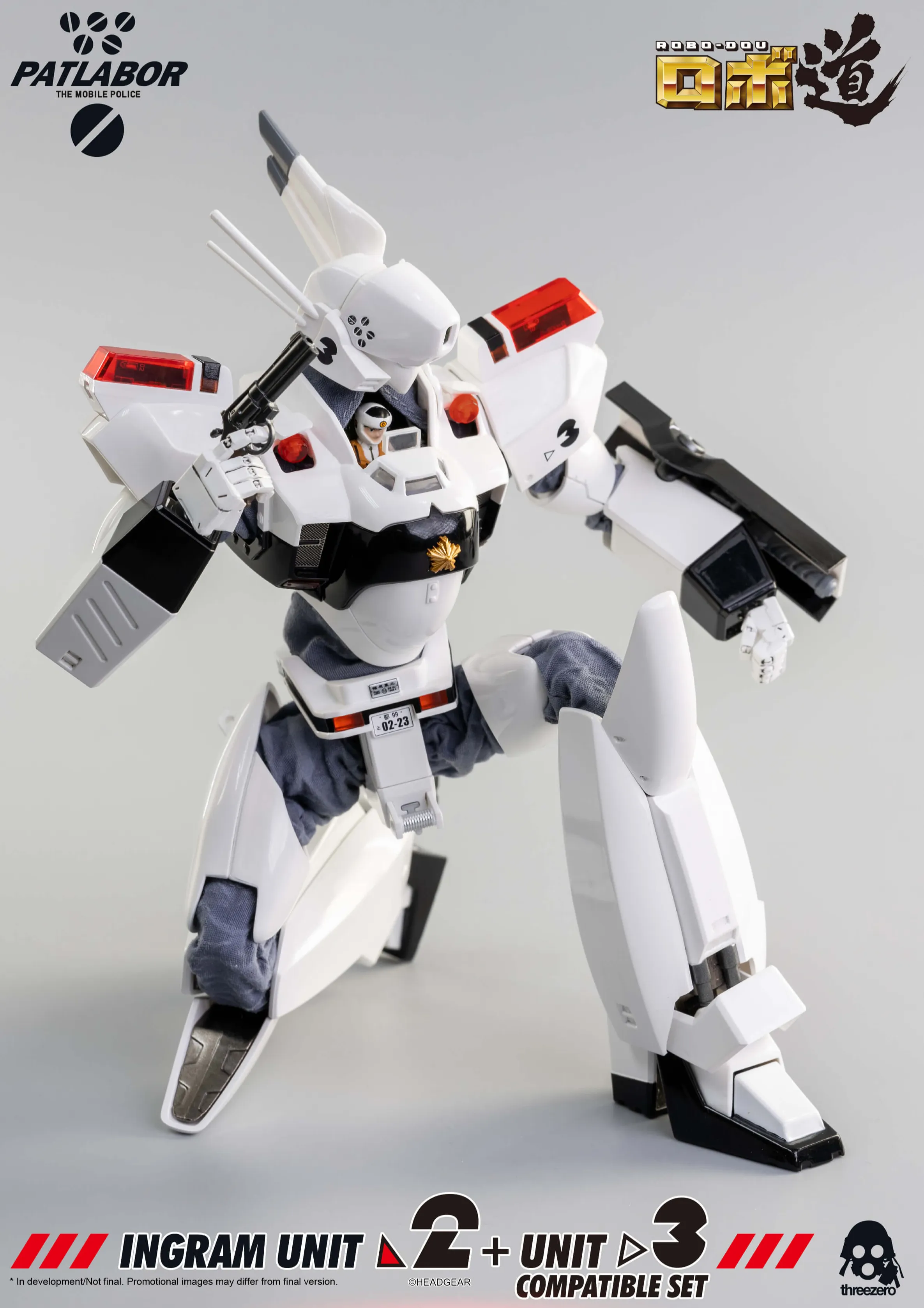Ingram Unit 2 and Unit 3 Compatible Set ROBO-DOU Collectible Figure | Mobile Police Patlabor | threezero