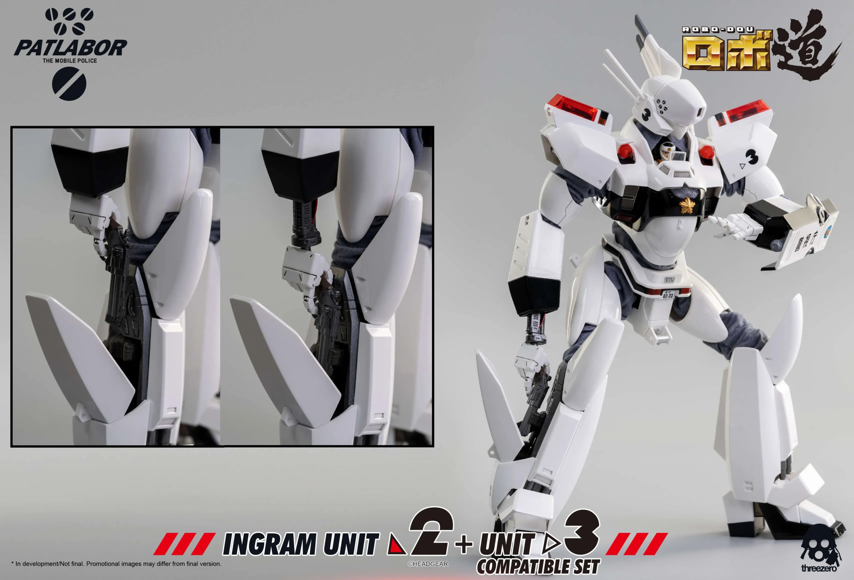Ingram Unit 2 and Unit 3 Compatible Set ROBO-DOU Collectible Figure | Mobile Police Patlabor | threezero