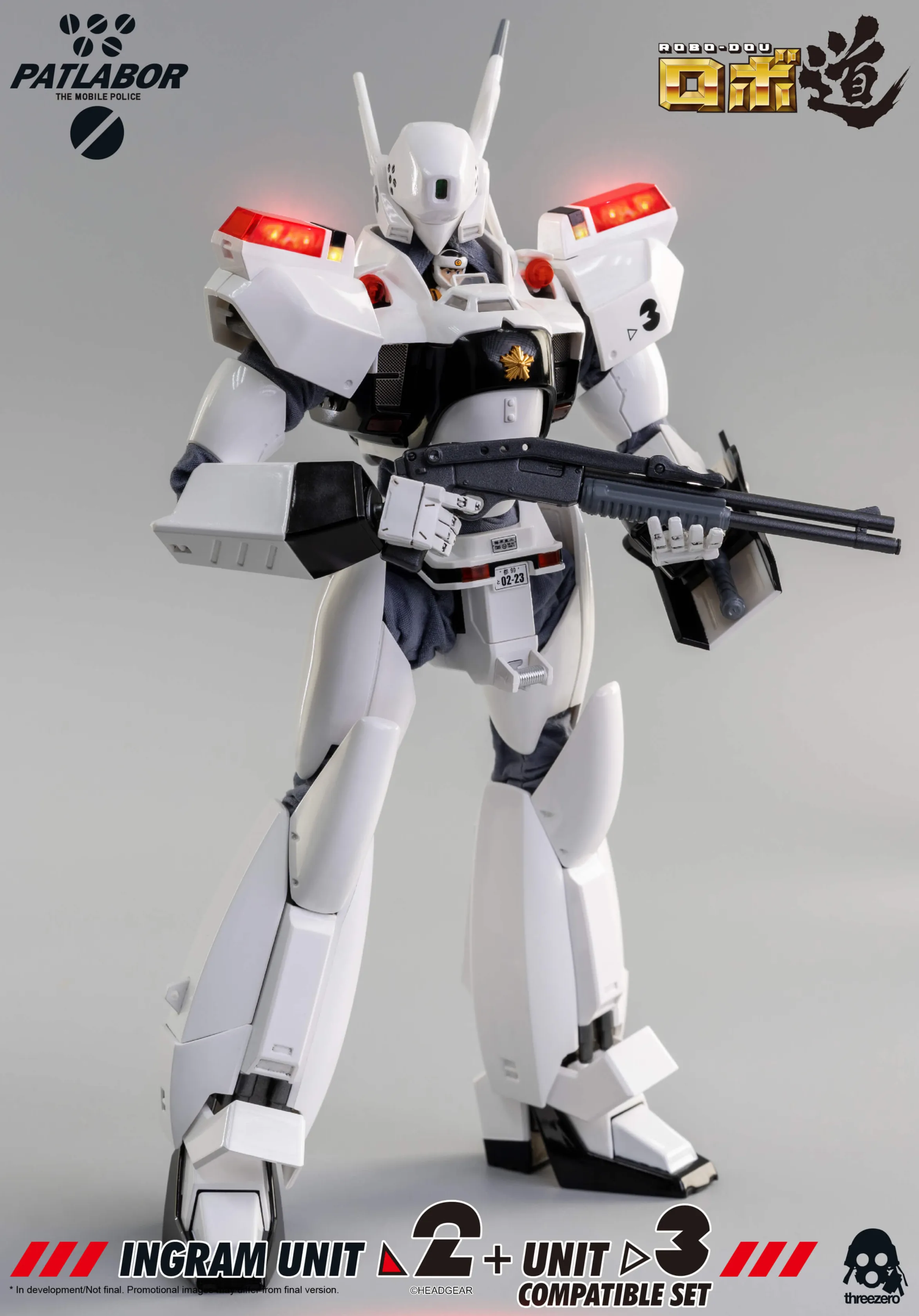 Ingram Unit 2 and Unit 3 Compatible Set ROBO-DOU Collectible Figure | Mobile Police Patlabor | threezero
