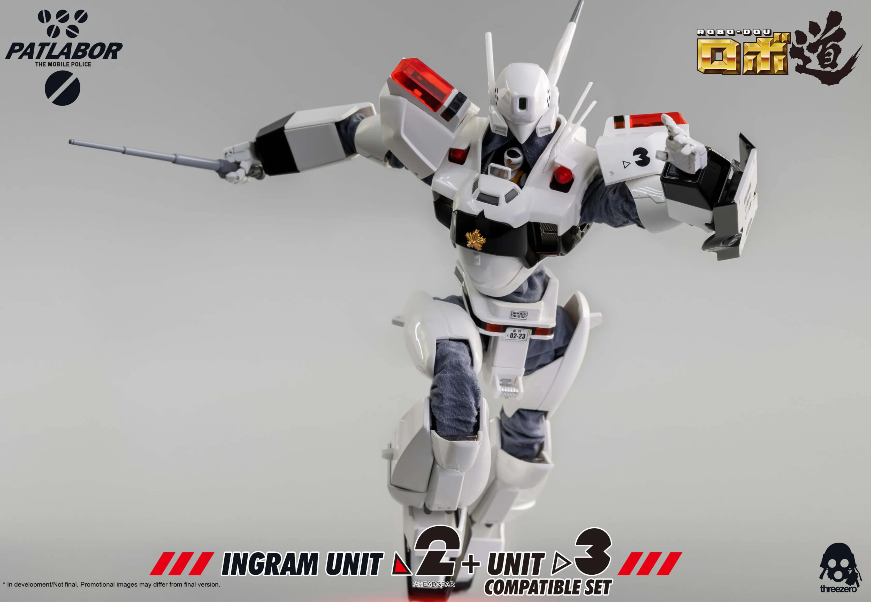 Ingram Unit 2 and Unit 3 Compatible Set ROBO-DOU Collectible Figure | Mobile Police Patlabor | threezero