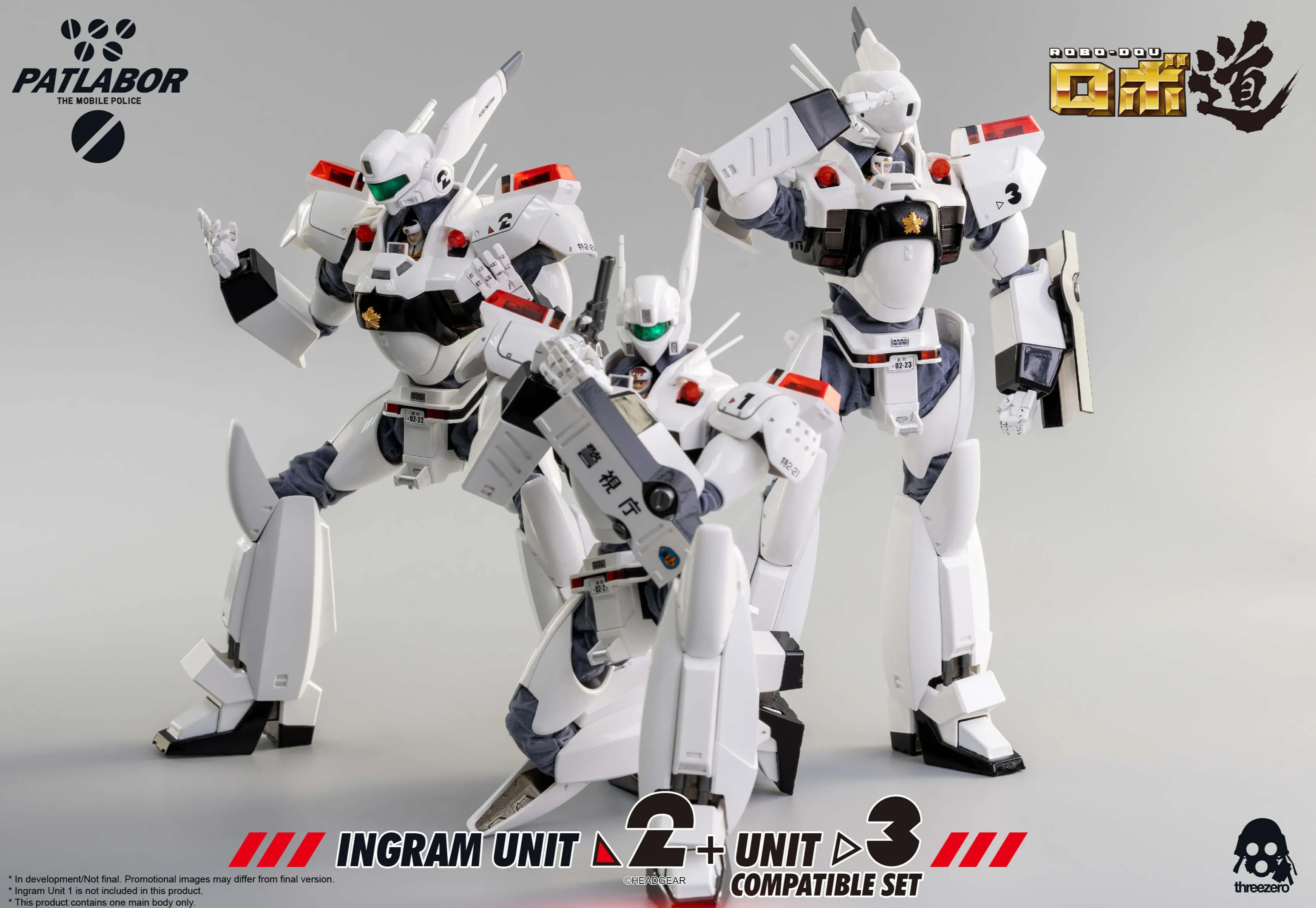 Ingram Unit 2 and Unit 3 Compatible Set ROBO-DOU Collectible Figure | Mobile Police Patlabor | threezero