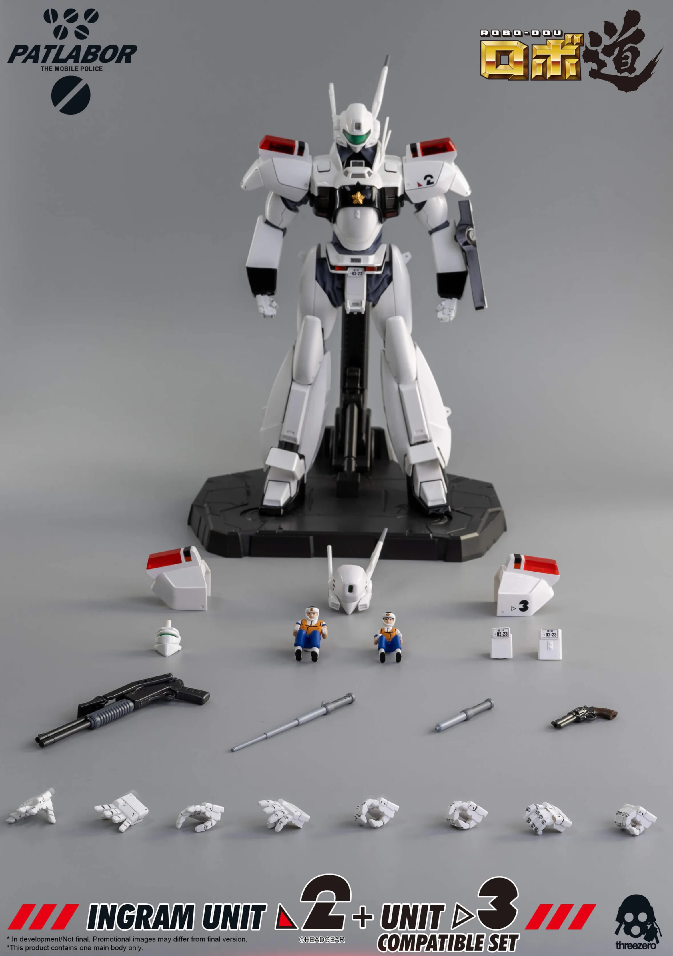 Ingram Unit 2 and Unit 3 Compatible Set ROBO-DOU Collectible Figure | Mobile Police Patlabor | threezero