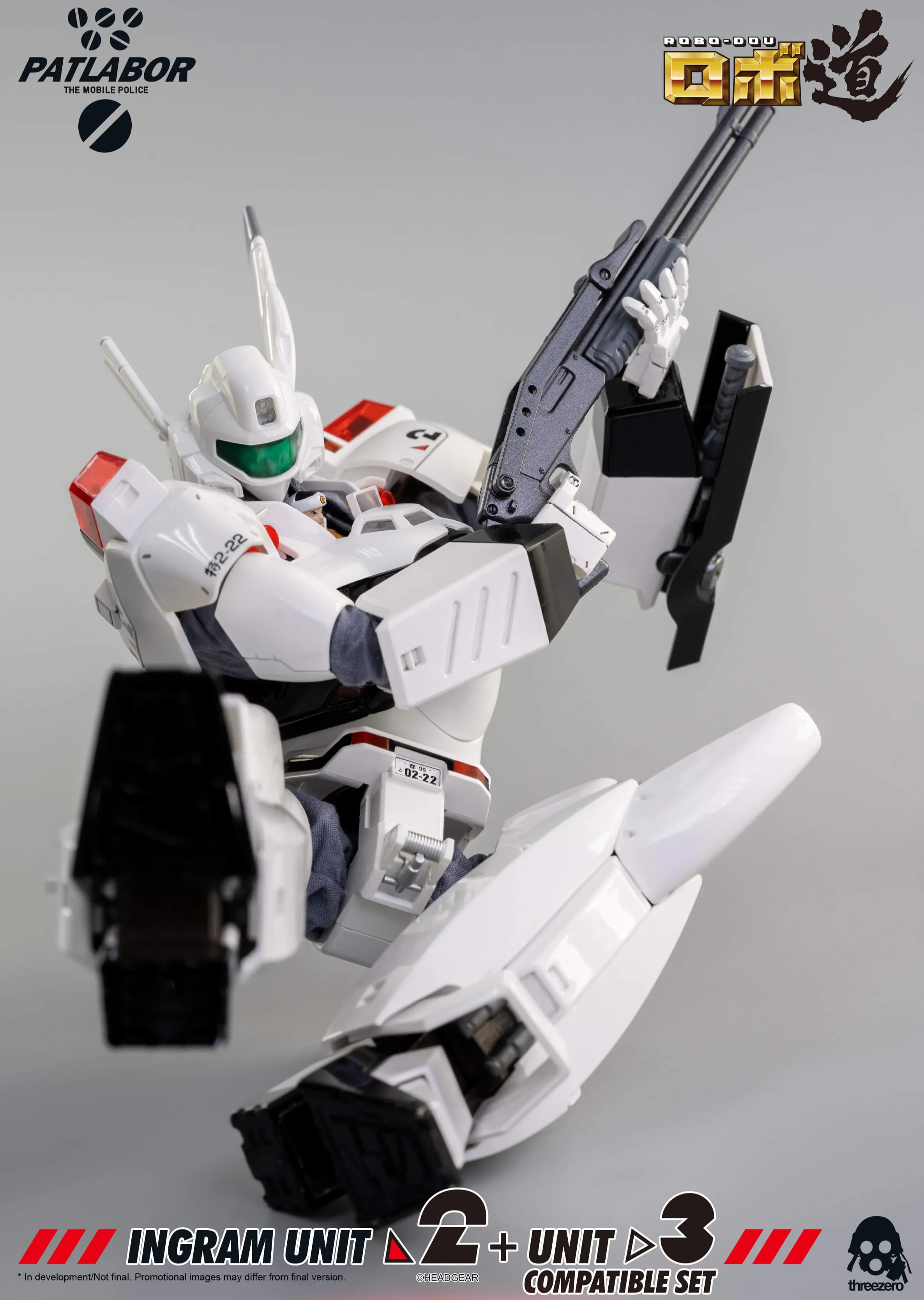 Ingram Unit 2 and Unit 3 Compatible Set ROBO-DOU Collectible Figure | Mobile Police Patlabor | threezero