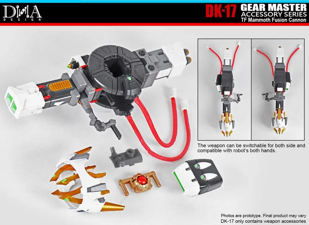 DK-17 Upgrade Kit with Mammoth Fusion Cannon for Transformers Encore Big Convoy | Dna Design | Upgrade Kit