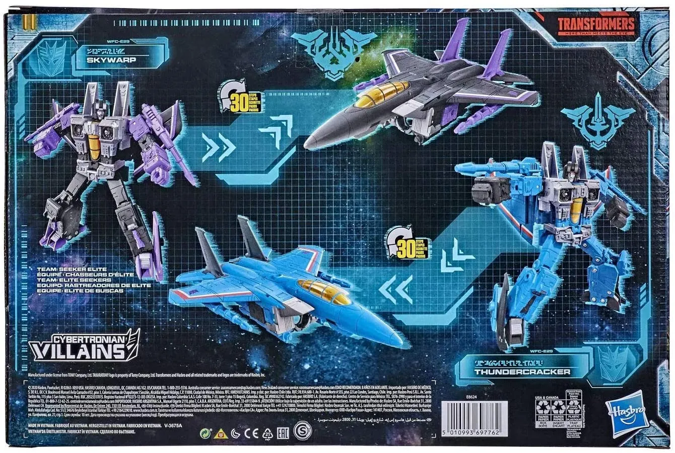 WFC-E29 Team: Seeker Elite Skywarp and Thundercracker Seeker Set of 2 Voyager Class | Transformers Generations War for Cybertron Earthrise Chapter