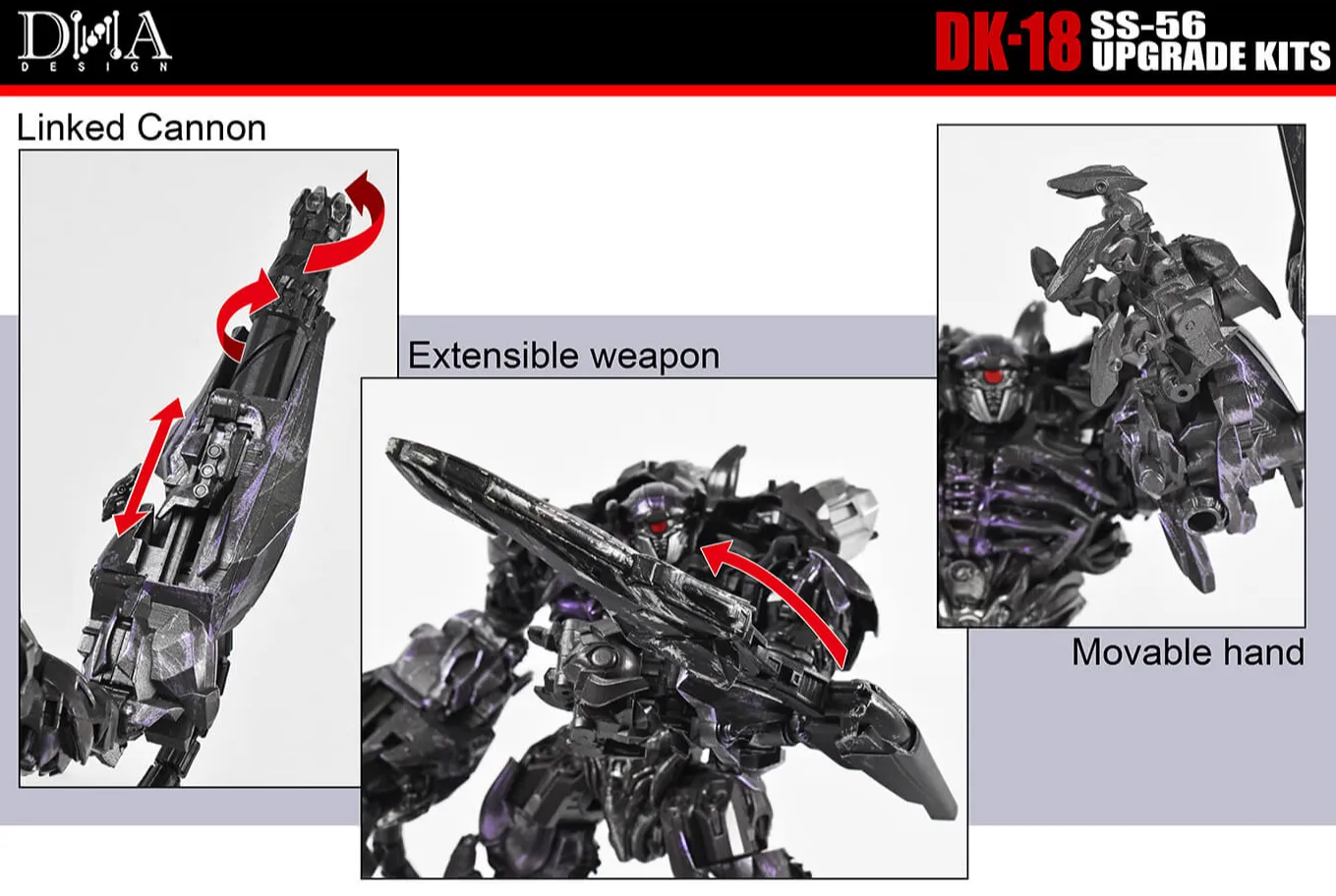 DK-18 Upgrade Kit for Transformers Studio Series 56 Shockwave | Dna Design | Upgrade Kit