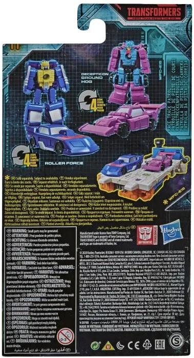 WFC-E15 Race Track Patrol 2-Pack Roller Force and Decepticon Ground Hog Micromaster Scale | Transformers Generations War for Cybertron Earthrise Chapter