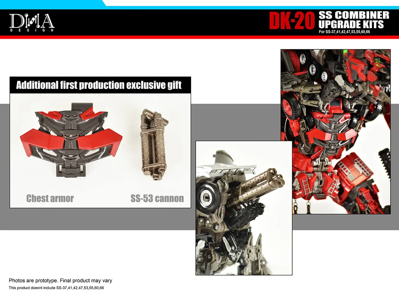 DK-20 Upgrade Kit for Transformers Studio Series 69 Devastator Set of 8 | Dna Design | Upgrade Kit