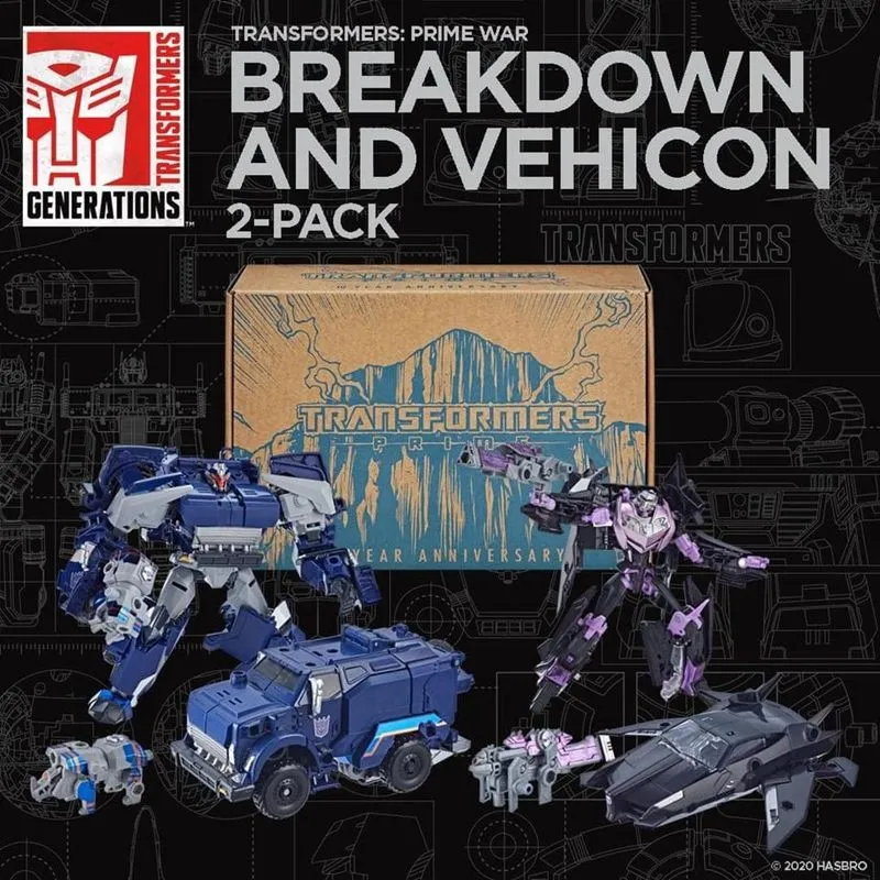 Breakdown and Vehicon Set of 2 | Transformers Prime Robots in Disguise