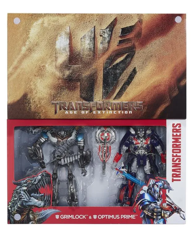 Leader Class Optimus and Grimlock | Transformers 4 Age of Extinction AOE