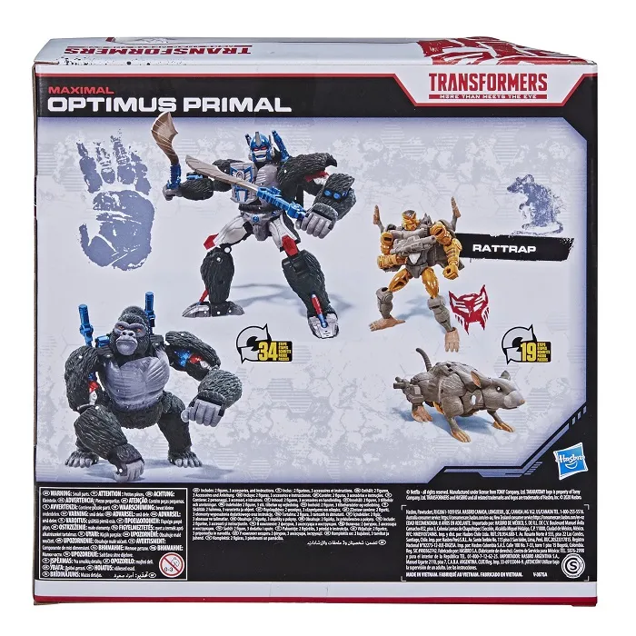 Optimus Primal and Rattrap Set of 2 Netflix Edition | Transformers Generations War for Cybertron Trilogy