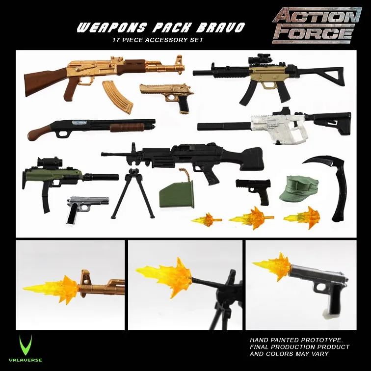 Weapons Gear Pack Bravo Accessory Set 1/12 Scale | Action Force | Valaverse