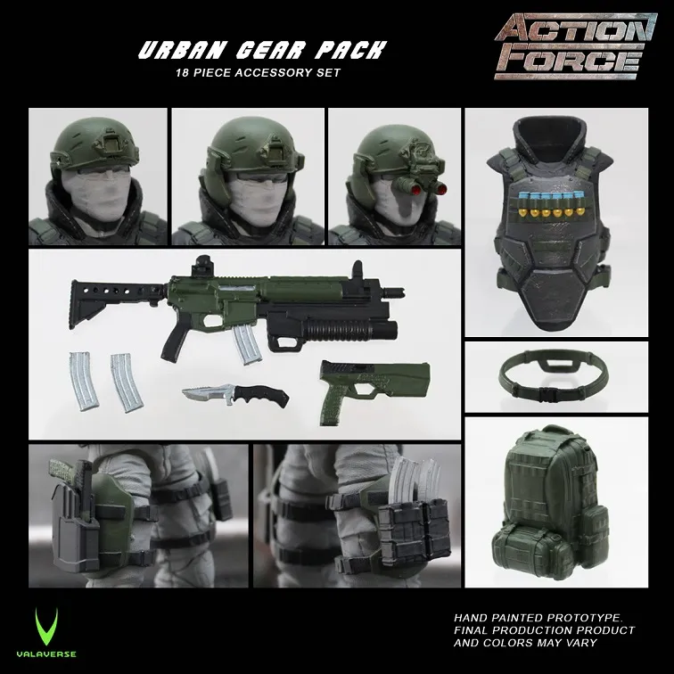 Urban Gear Pack Accessory Set 1/12 Scale | Action Force | Valaverse