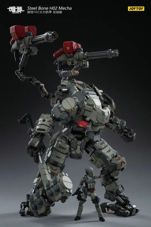 Steelbone JT1064 Firepower Mecha H02 Grey-Green with Pilot | Joy Toy Dark Source
