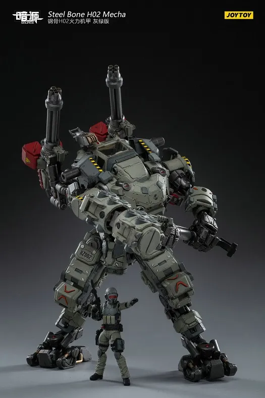 Steelbone JT1064 Firepower Mecha H02 Grey-Green with Pilot | Joy Toy Dark Source