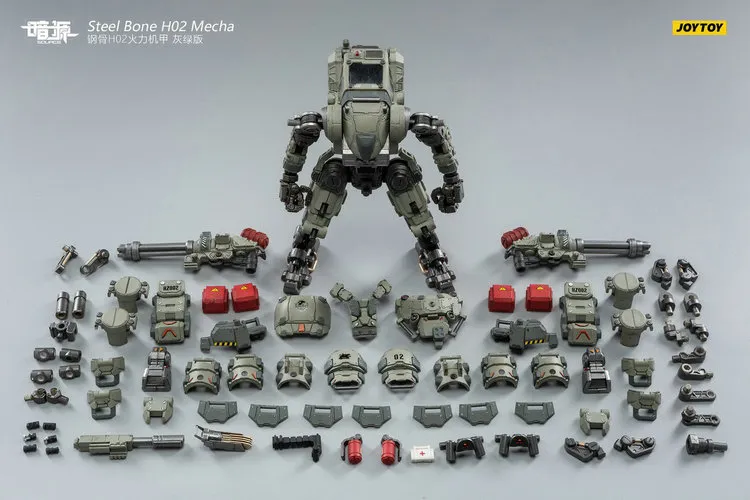 Steelbone JT1064 Firepower Mecha H02 Grey-Green with Pilot | Joy Toy Dark Source