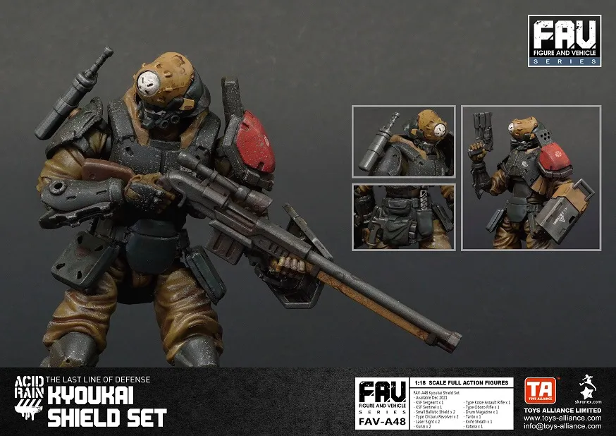 FAV-A48 Kyoukai Shield Set 1:18 Scale | Acid Rain FAV