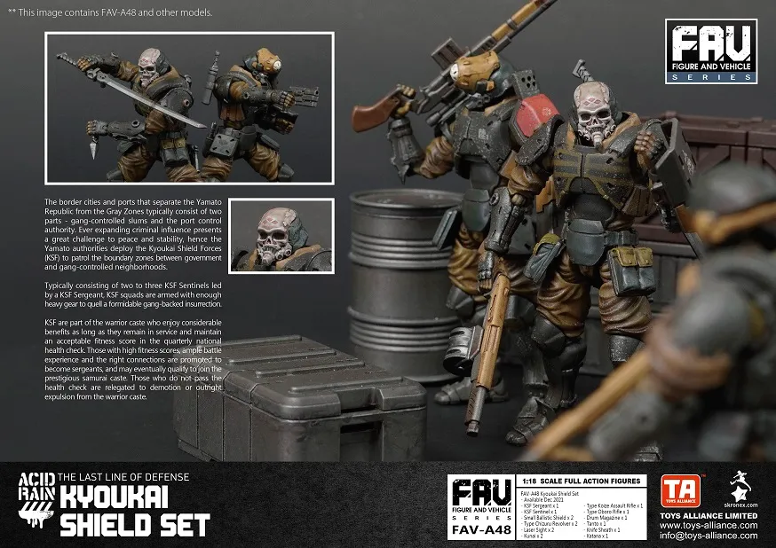 FAV-A48 Kyoukai Shield Set 1:18 Scale | Acid Rain FAV