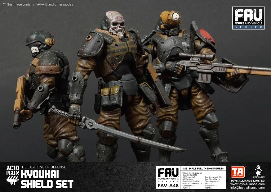 FAV-A48 Kyoukai Shield Set 1:18 Scale | Acid Rain FAV