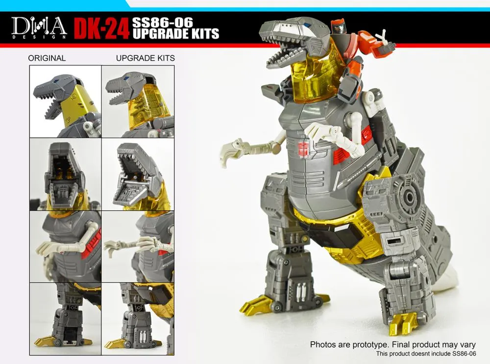 DK-24 Upgrade Kit for Transformers Studio Series 86-06 Grimlock and Wheelie | Dna Design | Upgrade Kit
