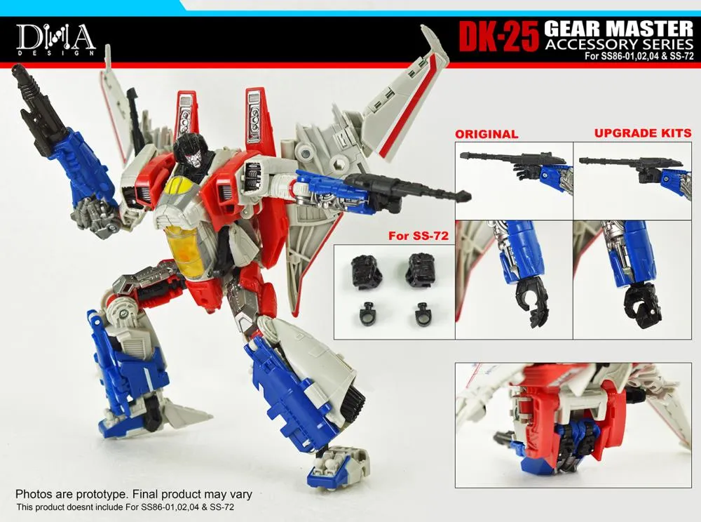 DK-25 Upgrade Kit for Transformers Studio Series 86-01, 86-02, 86-03, and Studio Series 72 | Dna Design | Upgrade Kit