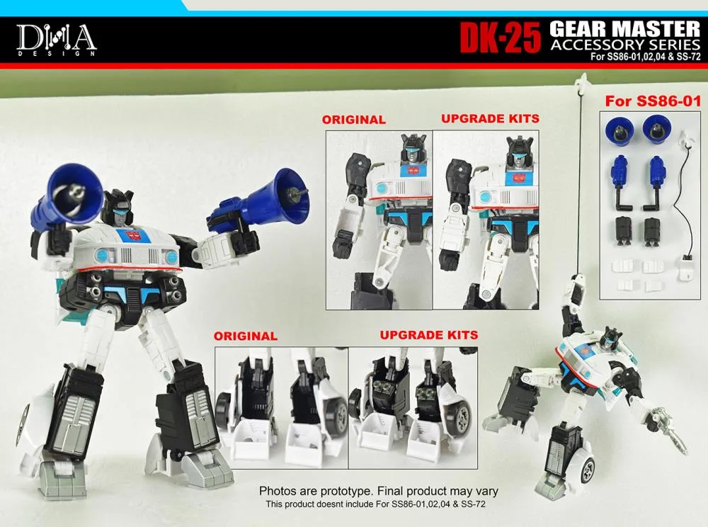 DK-25 Upgrade Kit for Transformers Studio Series 86-01, 86-02, 86-03, and Studio Series 72 | Dna Design | Upgrade Kit