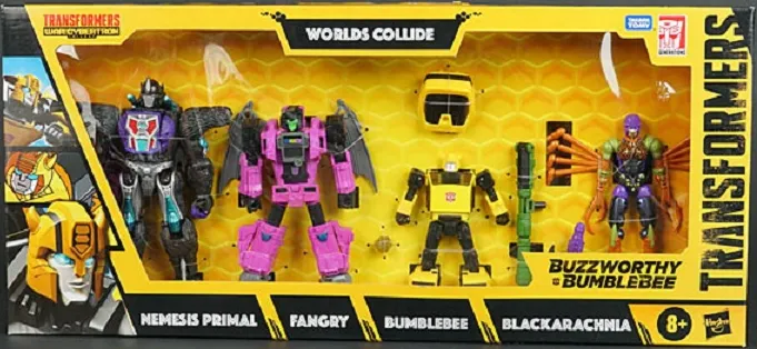 Worlds Collide Set of 4 Voyager Class | Transformers Generations Buzzworthy Bumblebee