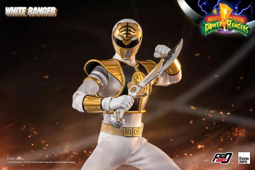 White Ranger FigZero Collectible Figure | Mighty Morphin Power Rangers | threezero