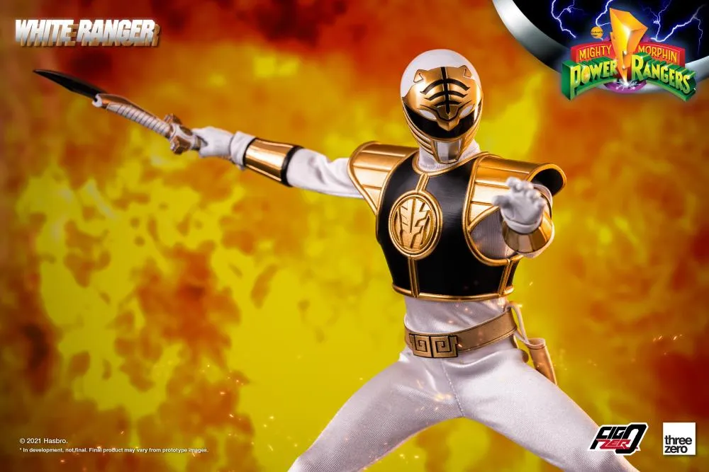 White Ranger FigZero Collectible Figure | Mighty Morphin Power Rangers | threezero