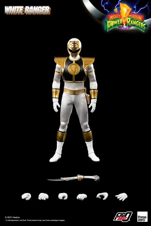 White Ranger FigZero Collectible Figure | Mighty Morphin Power Rangers | threezero