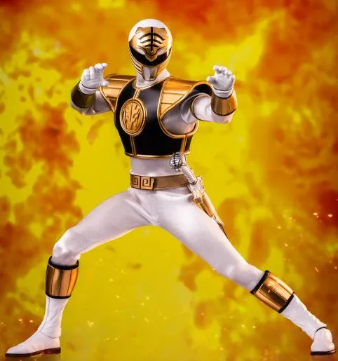 White Ranger FigZero Collectible Figure | Mighty Morphin Power Rangers | threezero
