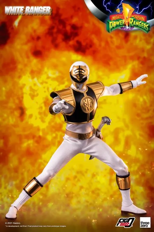 White Ranger FigZero Collectible Figure | Mighty Morphin Power Rangers | threezero